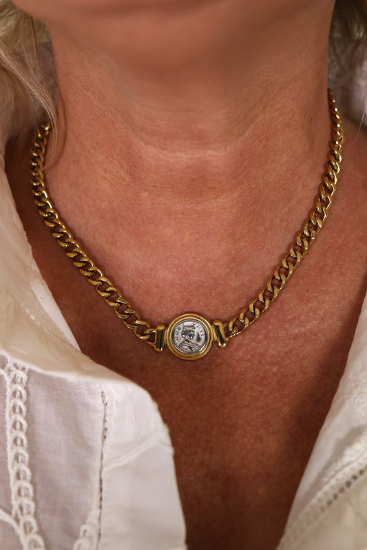 Parisse Coin Pendant Necklace