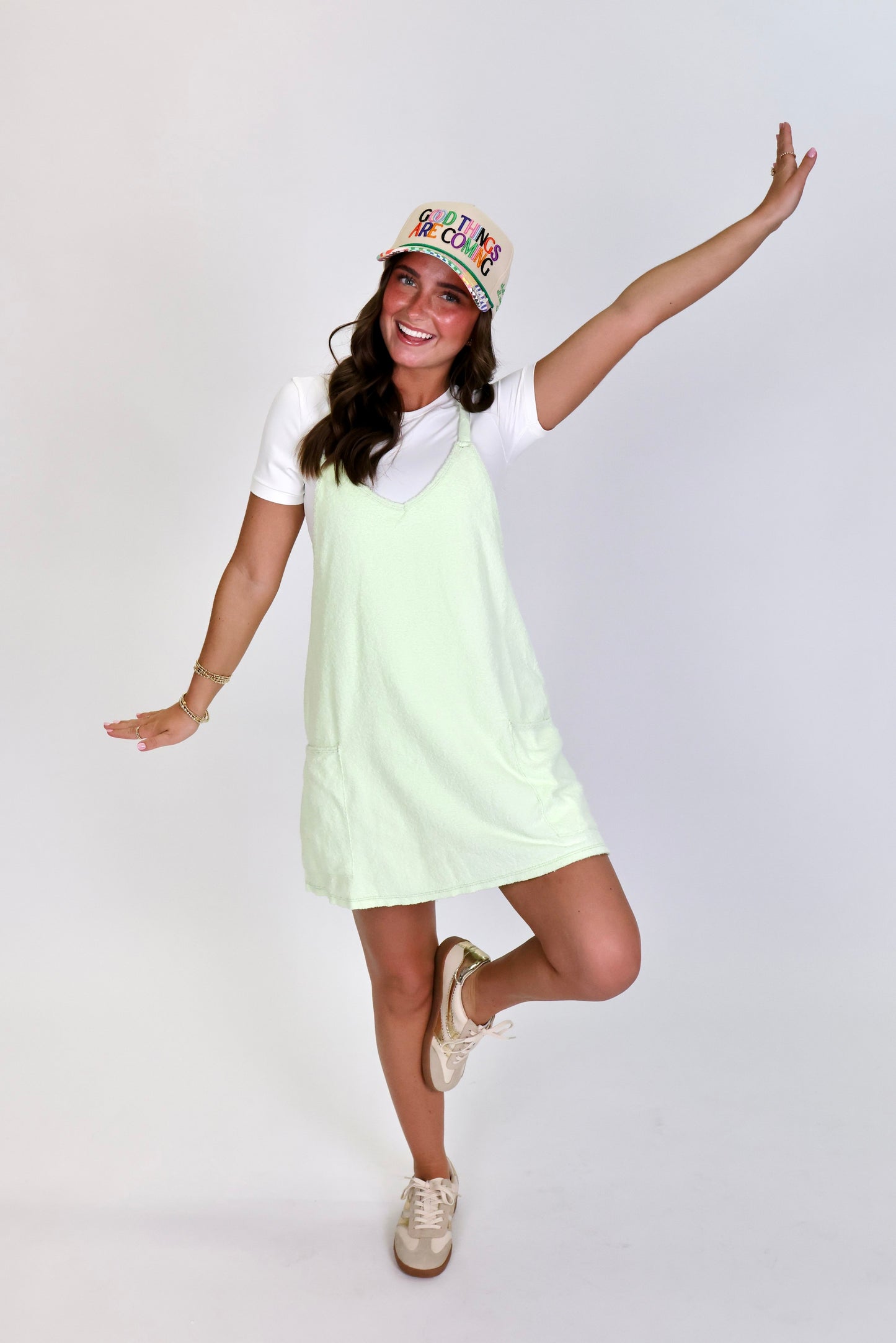 Hot Shot Mini Towel Terry Whipped Lime Romper