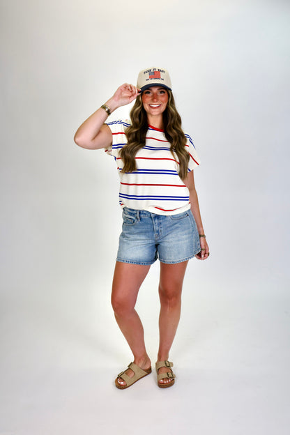Red, White, & Trendy Top