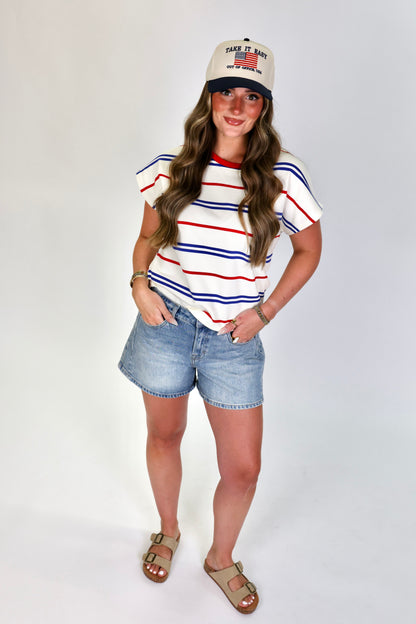 Red, White, & Trendy Top