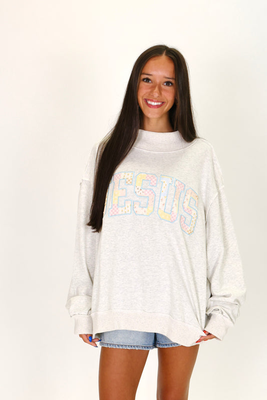Jesus Embroidered Sweatshirt