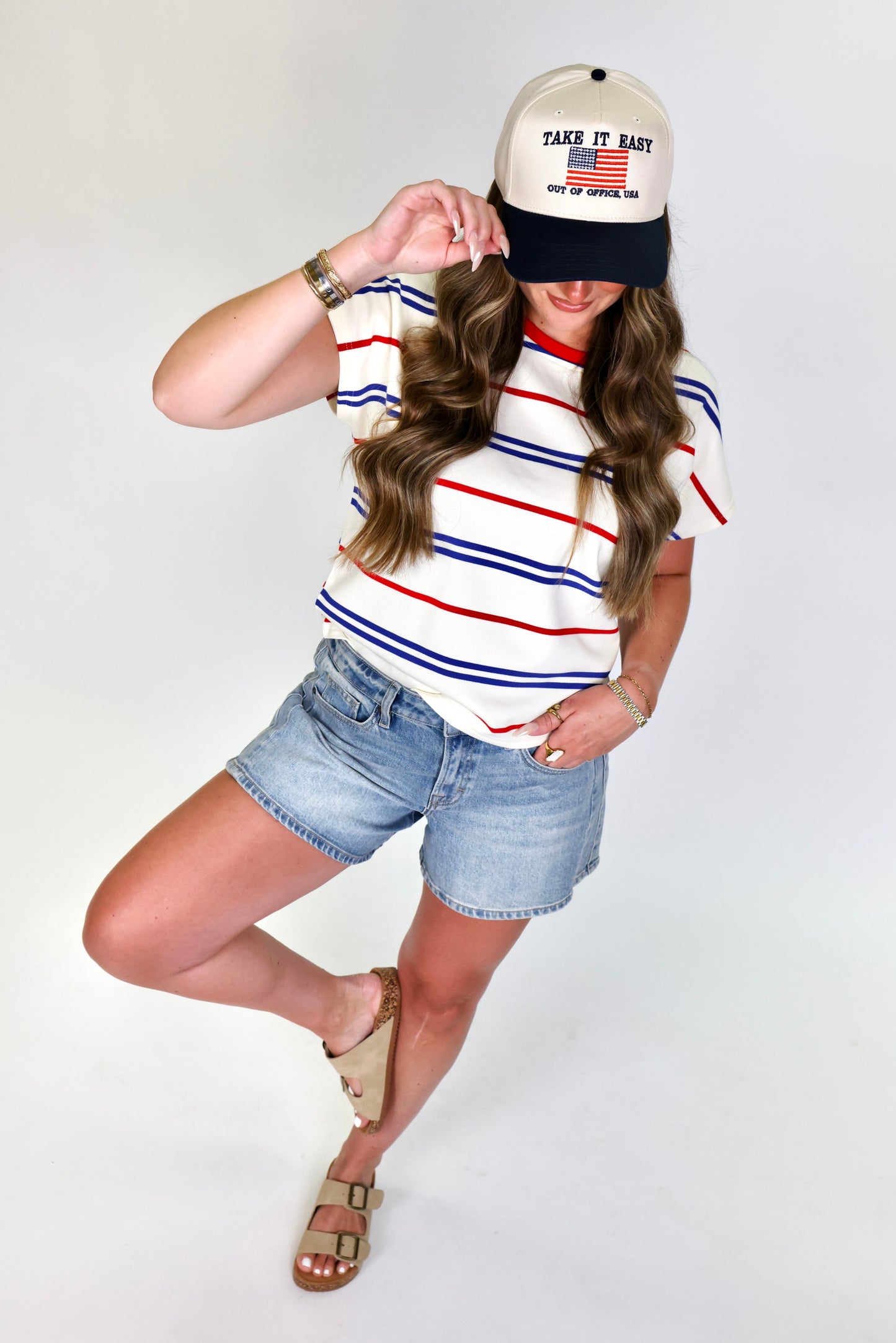 Red, White, & Trendy Top