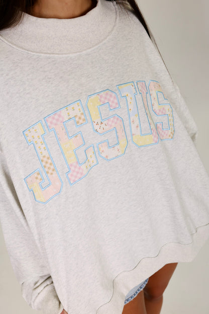 Jesus Embroidered Sweatshirt