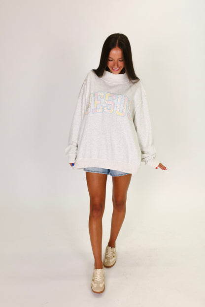 Jesus Embroidered Sweatshirt