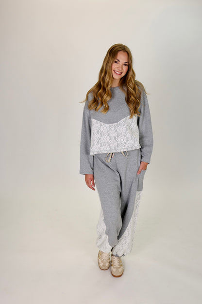 Sunday Best Heather Grey Lounge Set