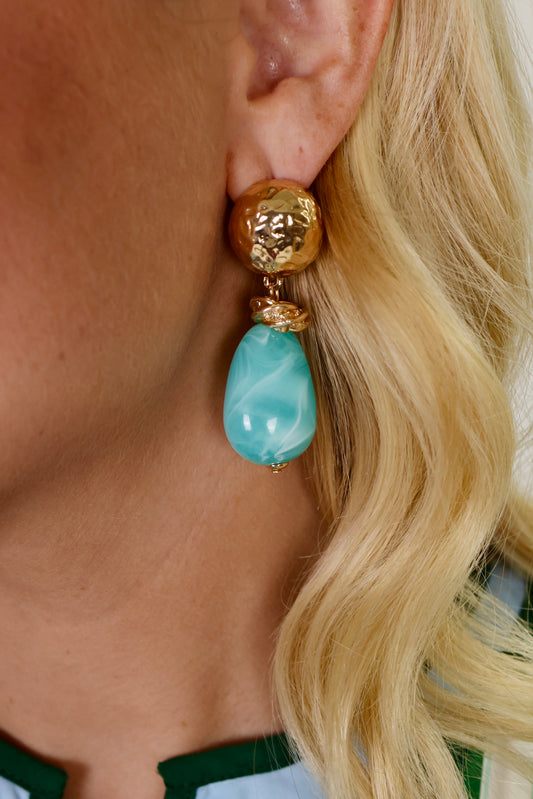 Conservatory View Turquoise Drop Earrings