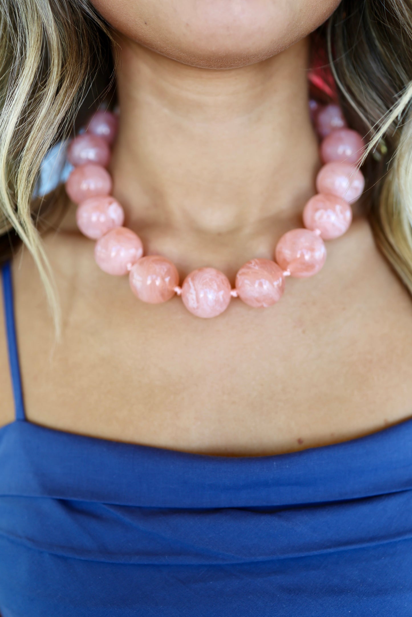 Marble Peach Necklace