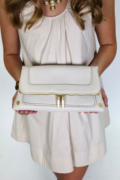 Beverly Med Catamaran Cream/Brushed Gold Handbag
