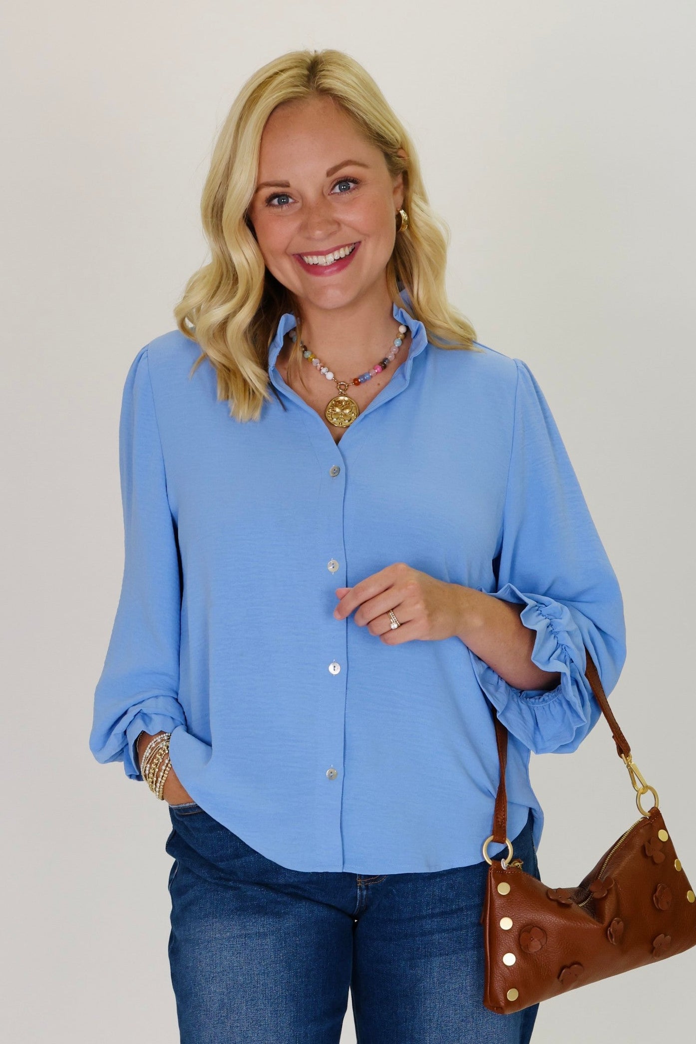 One True Love Blue Top