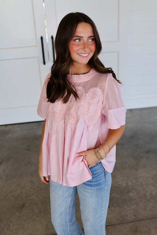 World of Possibilities Pink Top