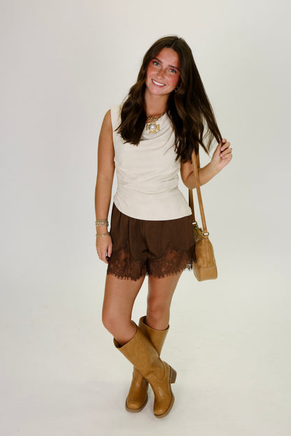 All For It Brown Shorts