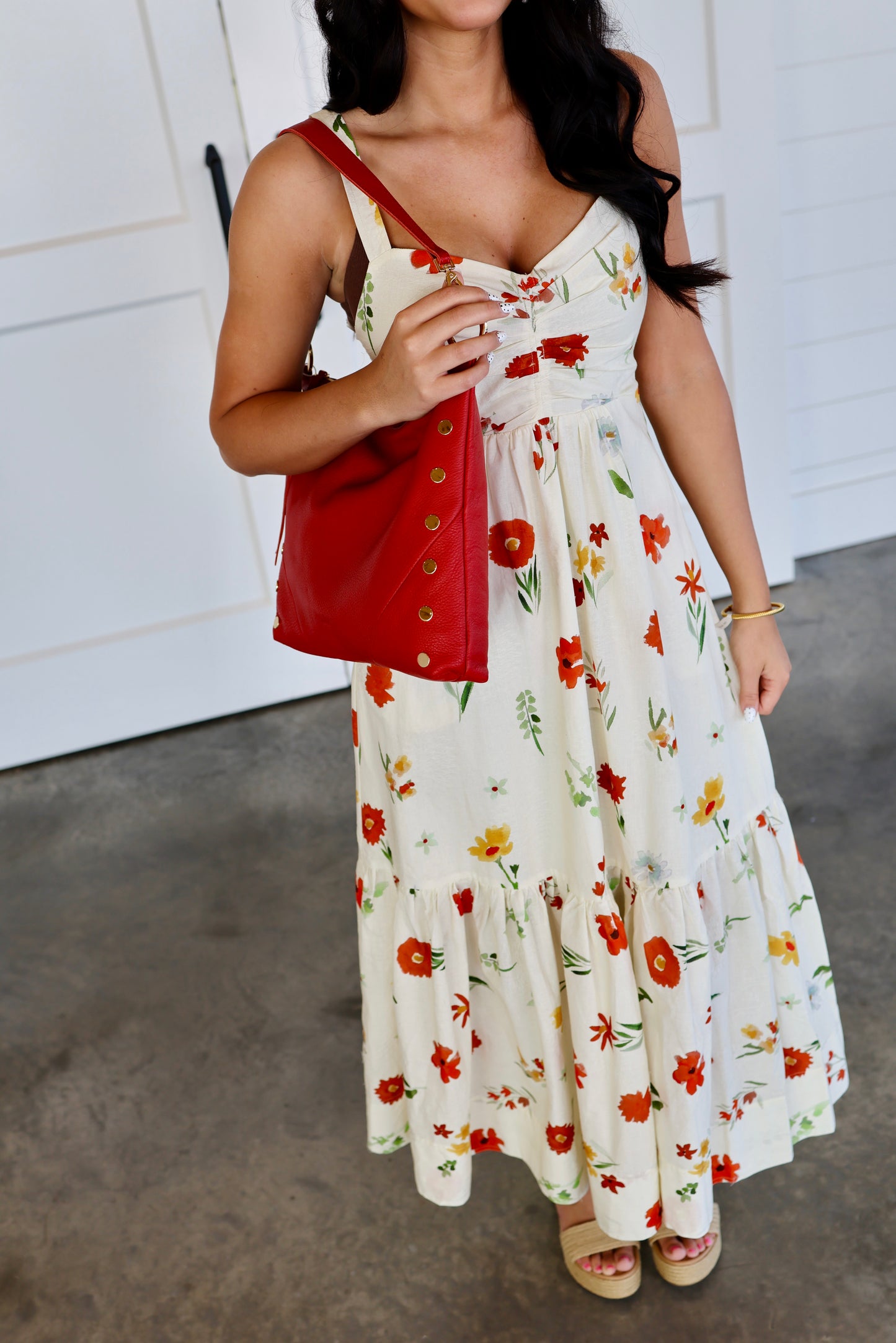 Kyle Large Chili Red/Gold Handbag