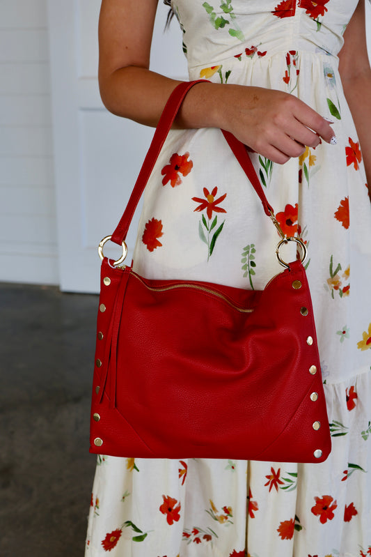 Kyle Large Chili Red/Gold Handbag