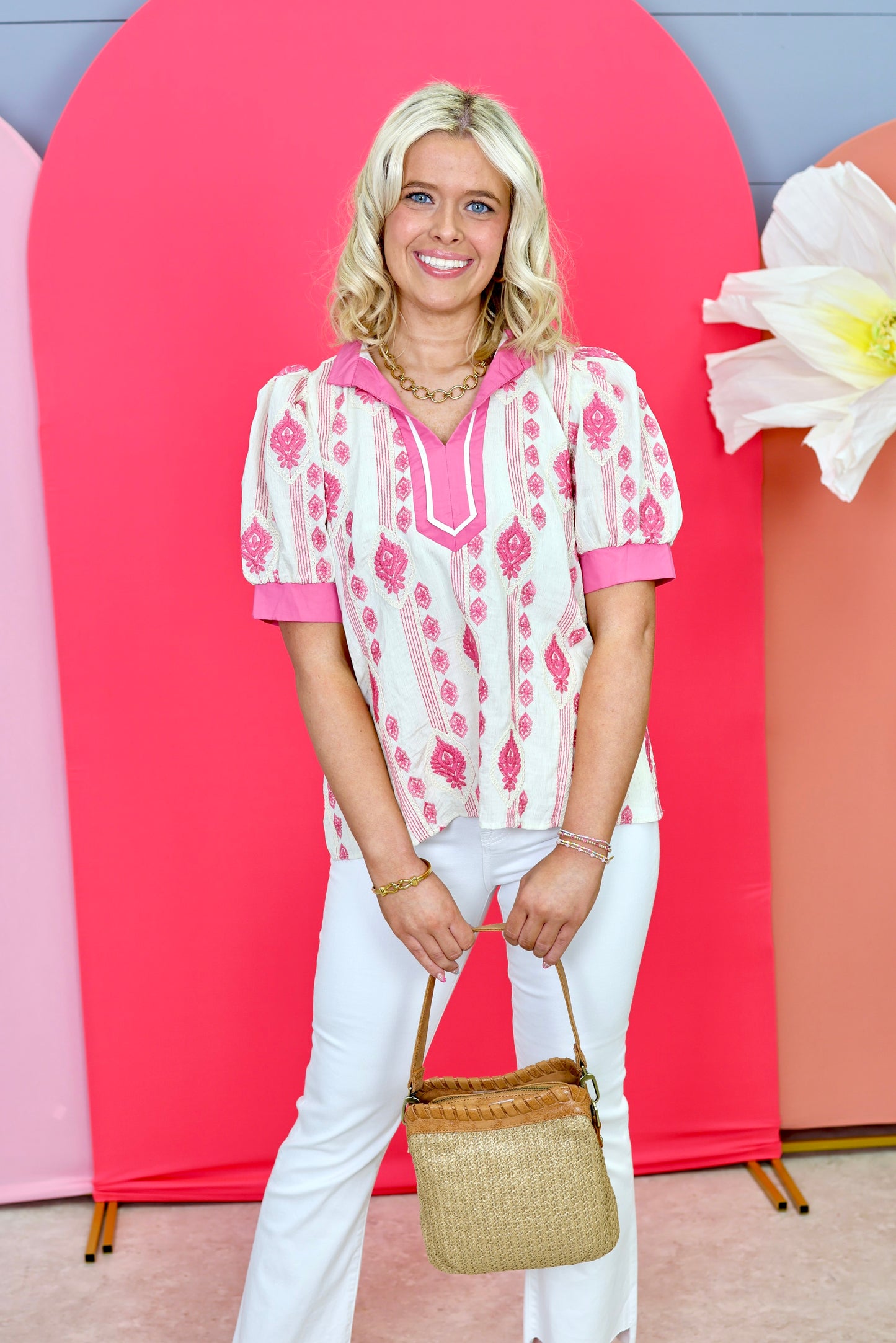 On The Level Pink Top