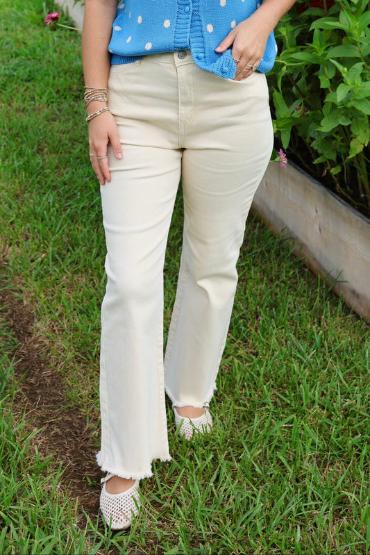 Tell Me This Cream Pants