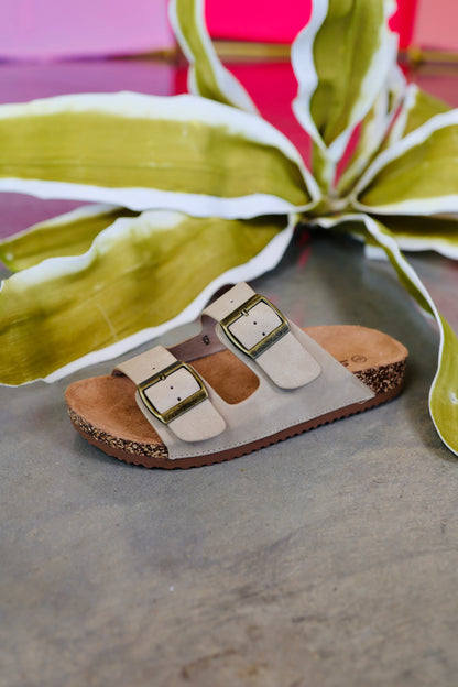 Jete Taupe Slide Sandal