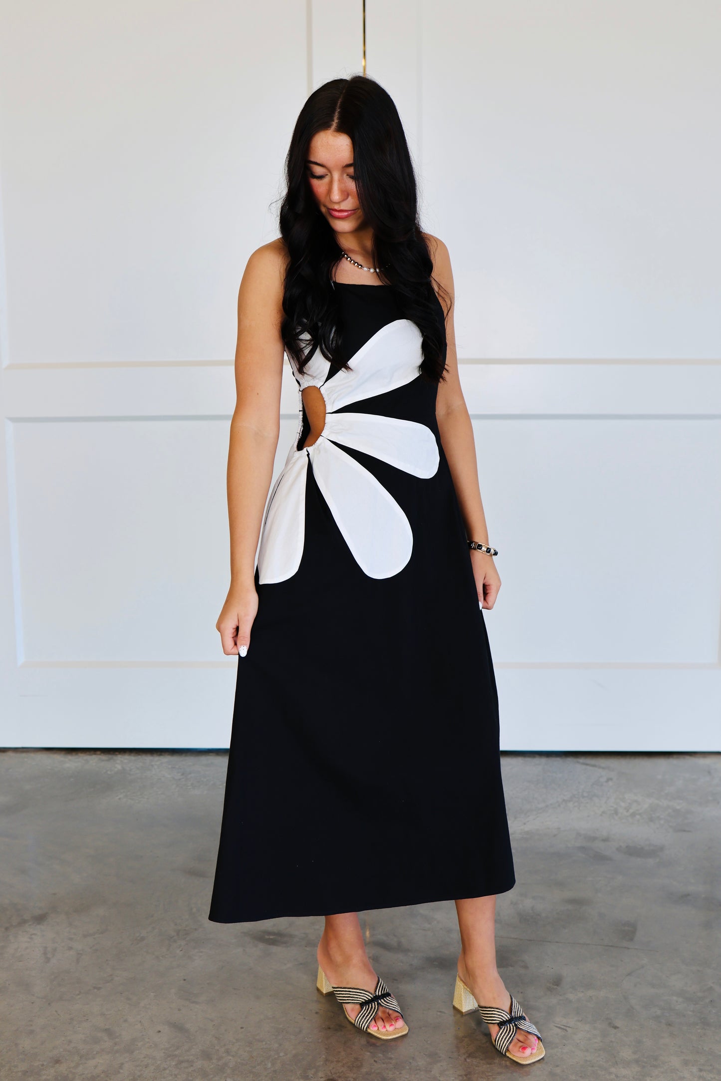 Back in Bloom Black Dress
