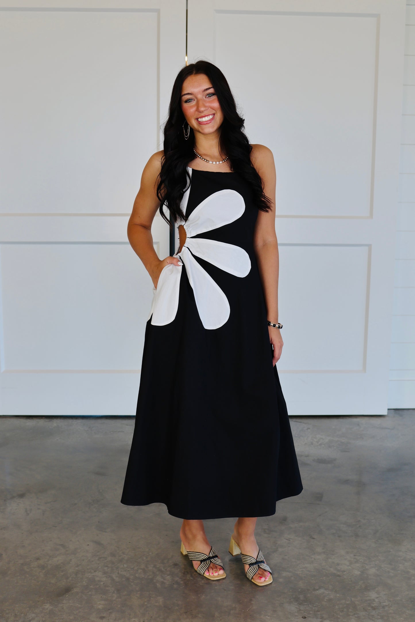 Back in Bloom Black Dress