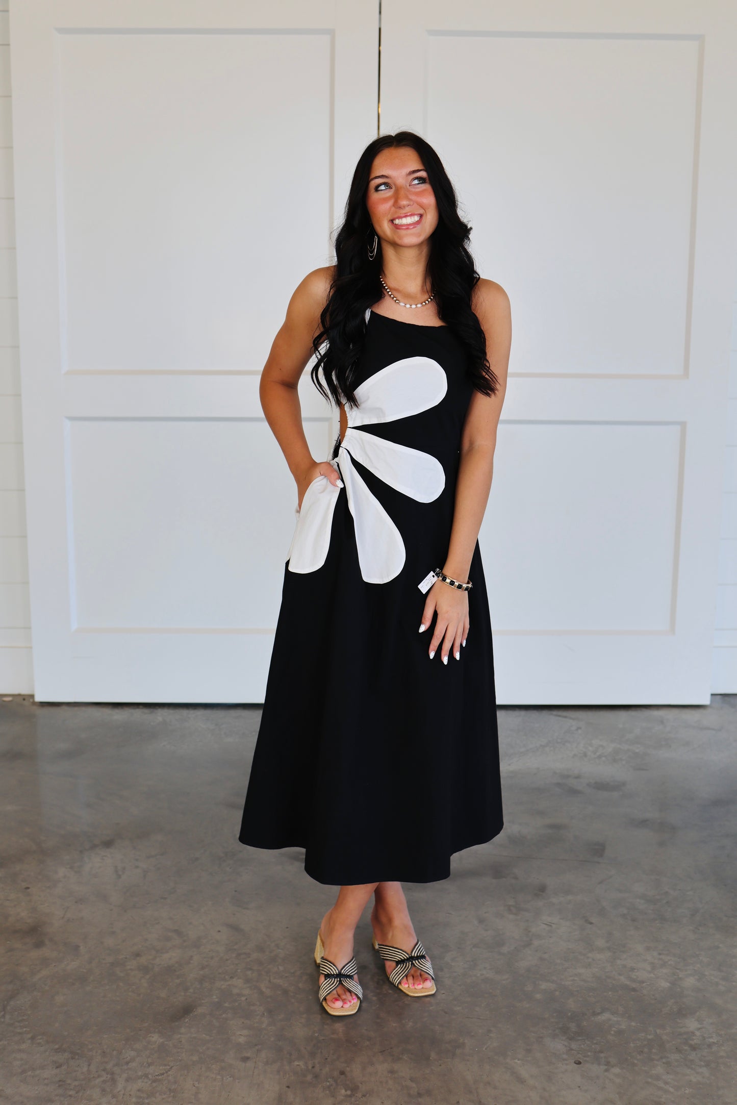 Back in Bloom Black Dress