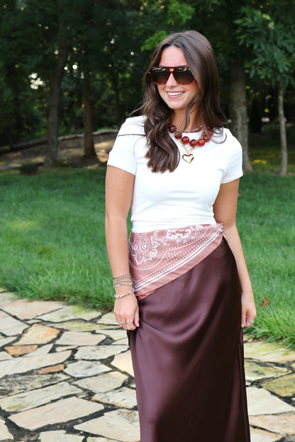 Classic Elegance Dark Brown Skirt