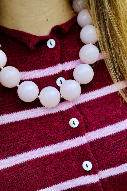 Keep It Coming Light Pink Necklace