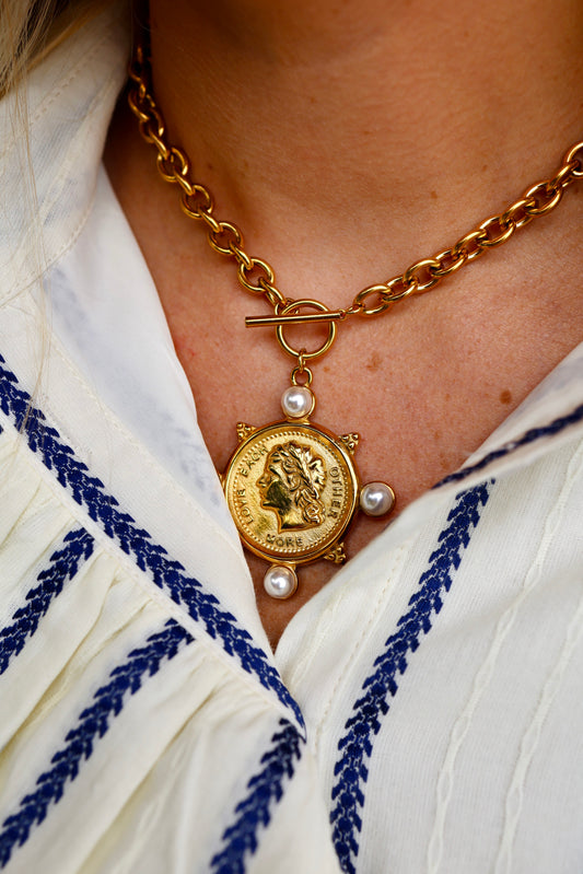 Pearl Coin Necklace
