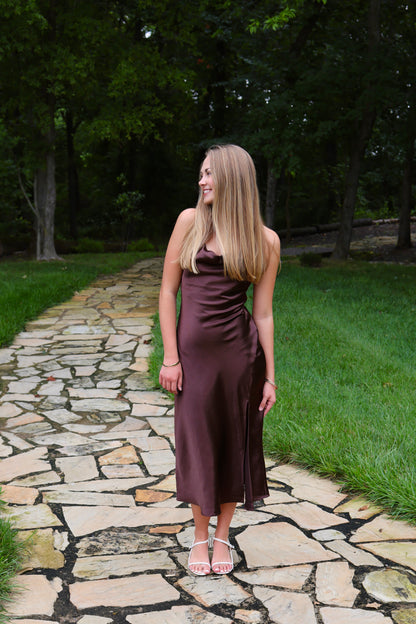 Poetic Charm Dark Brown Dress