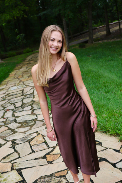 Poetic Charm Dark Brown Dress
