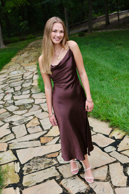Poetic Charm Dark Brown Dress