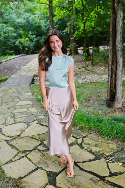 Classic Elegance Dark Taupe Skirt