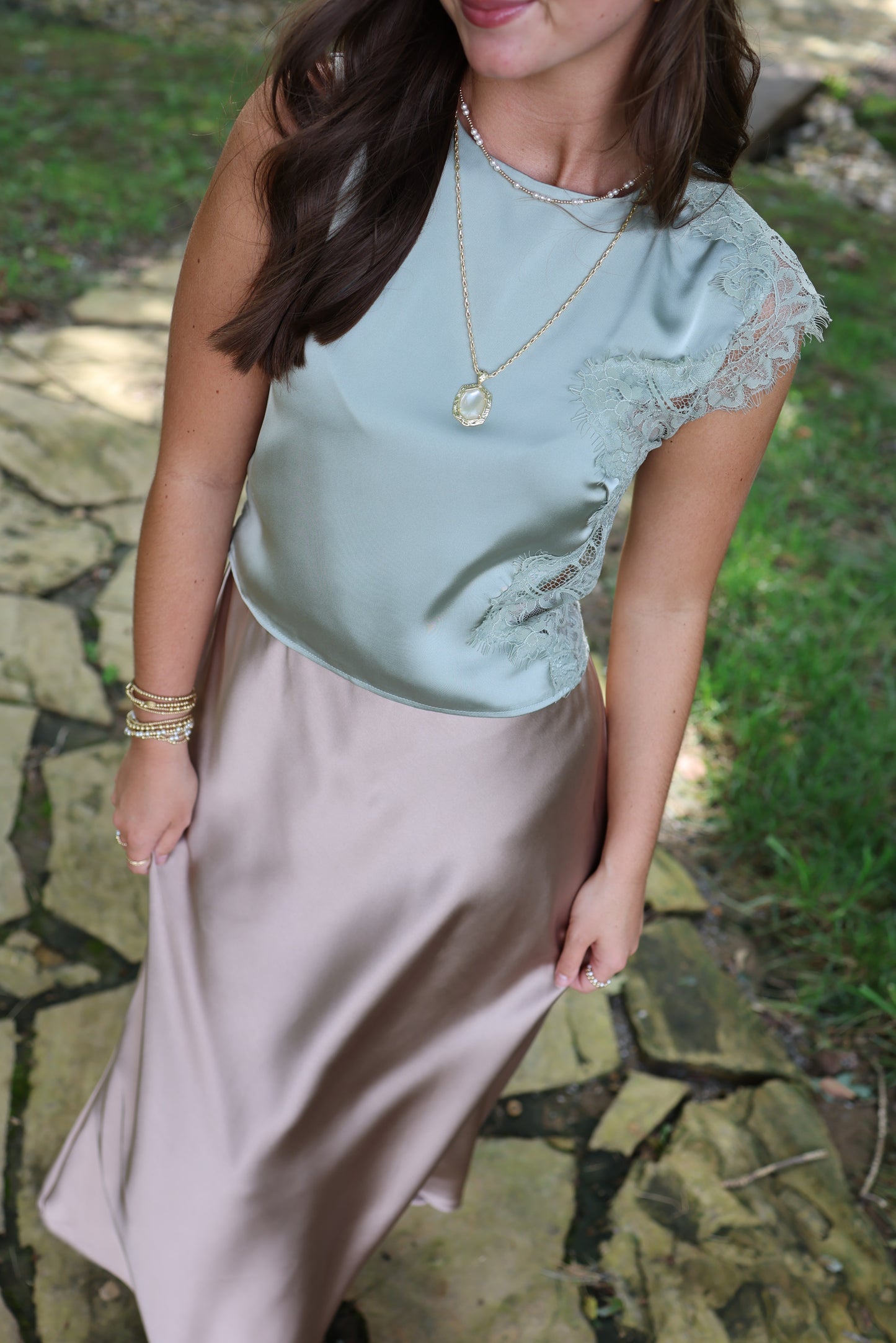 Classic Elegance Dark Taupe Skirt