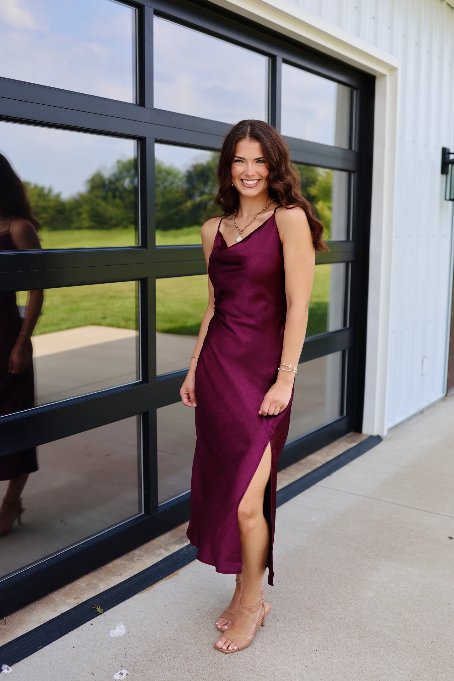 Poetic Charm Dark Cherry Dress