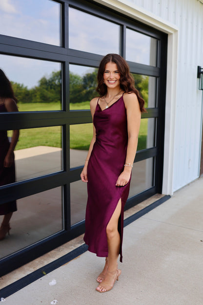 Poetic Charm Dark Cherry Dress
