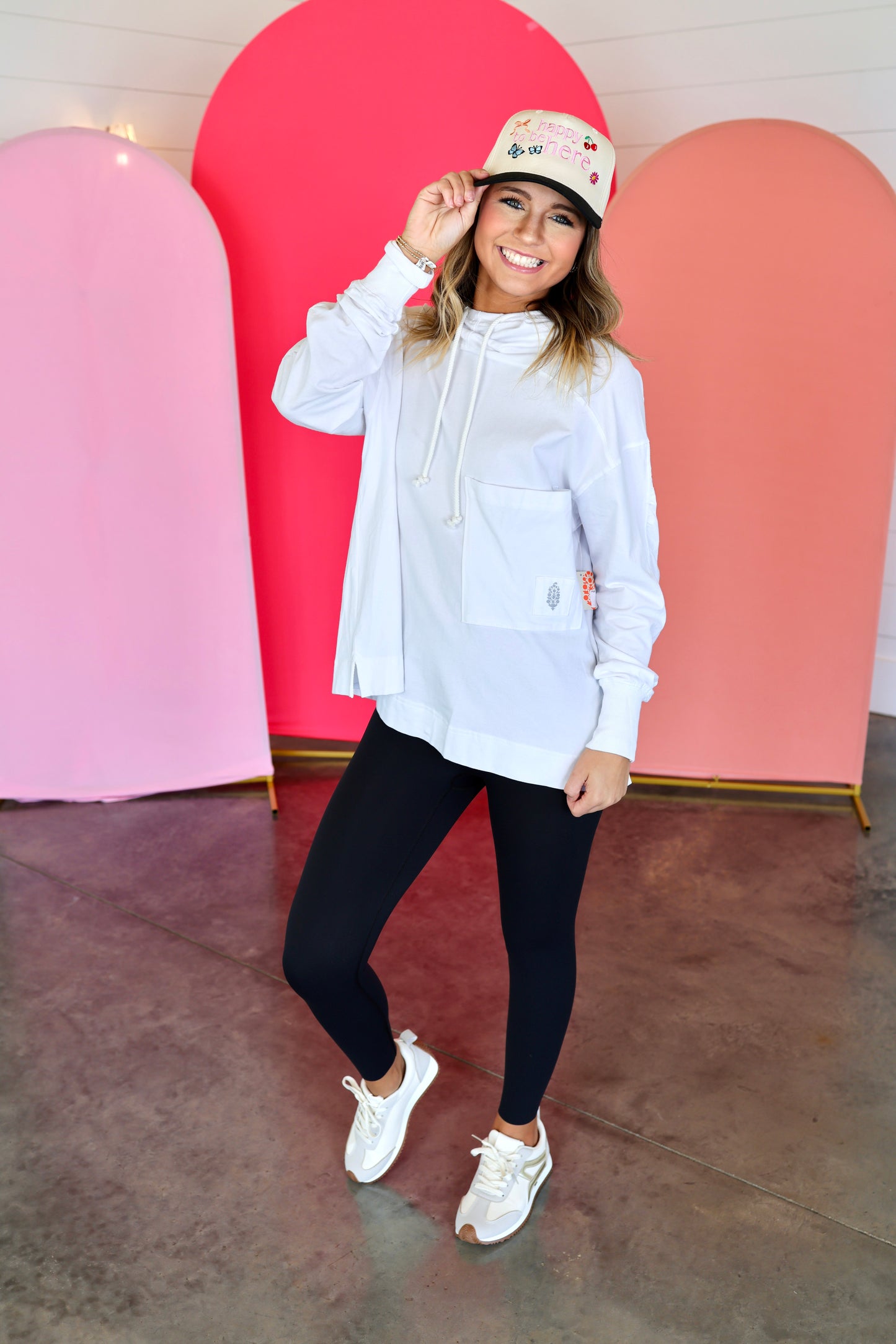 Hot Shot Hooded Layer White Top