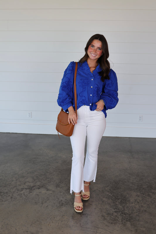 Effortless Style Royal Blue Top