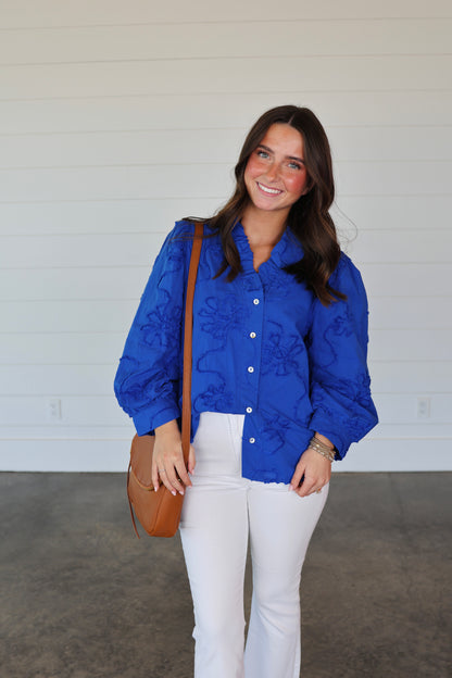 Effortless Style Royal Blue Top