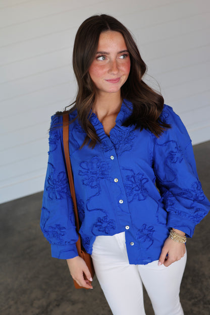 Effortless Style Royal Blue Top