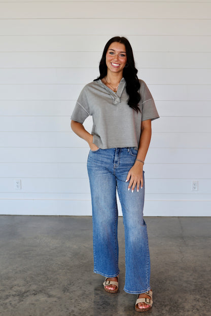 Easy Charm Grey Top
