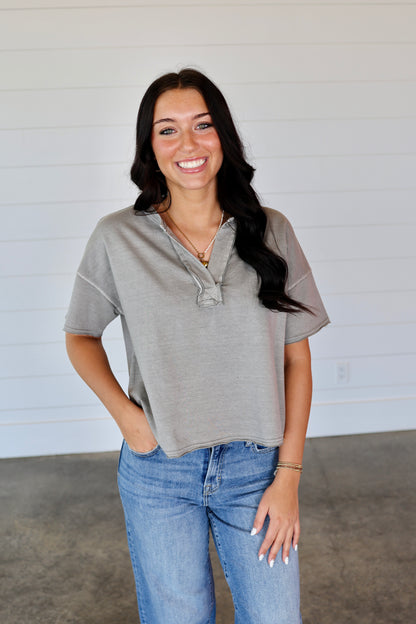 Easy Charm Grey Top