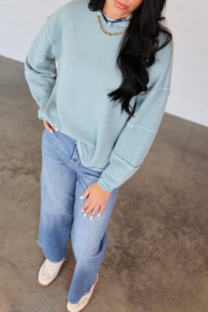 Best I've Seen Dusty Blue Top