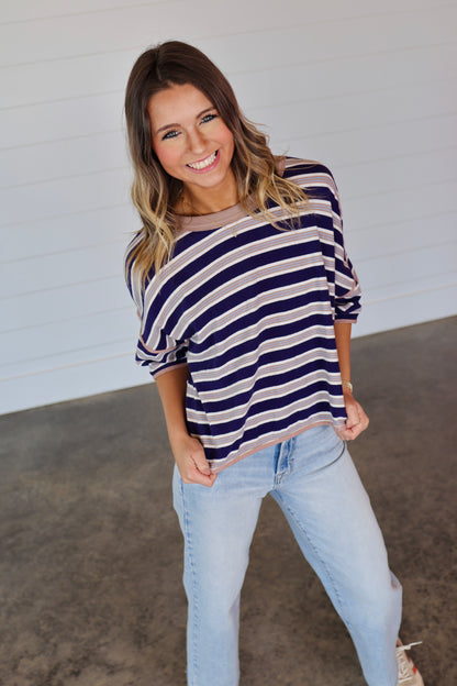 Clean Rugby Navy Combo Tee