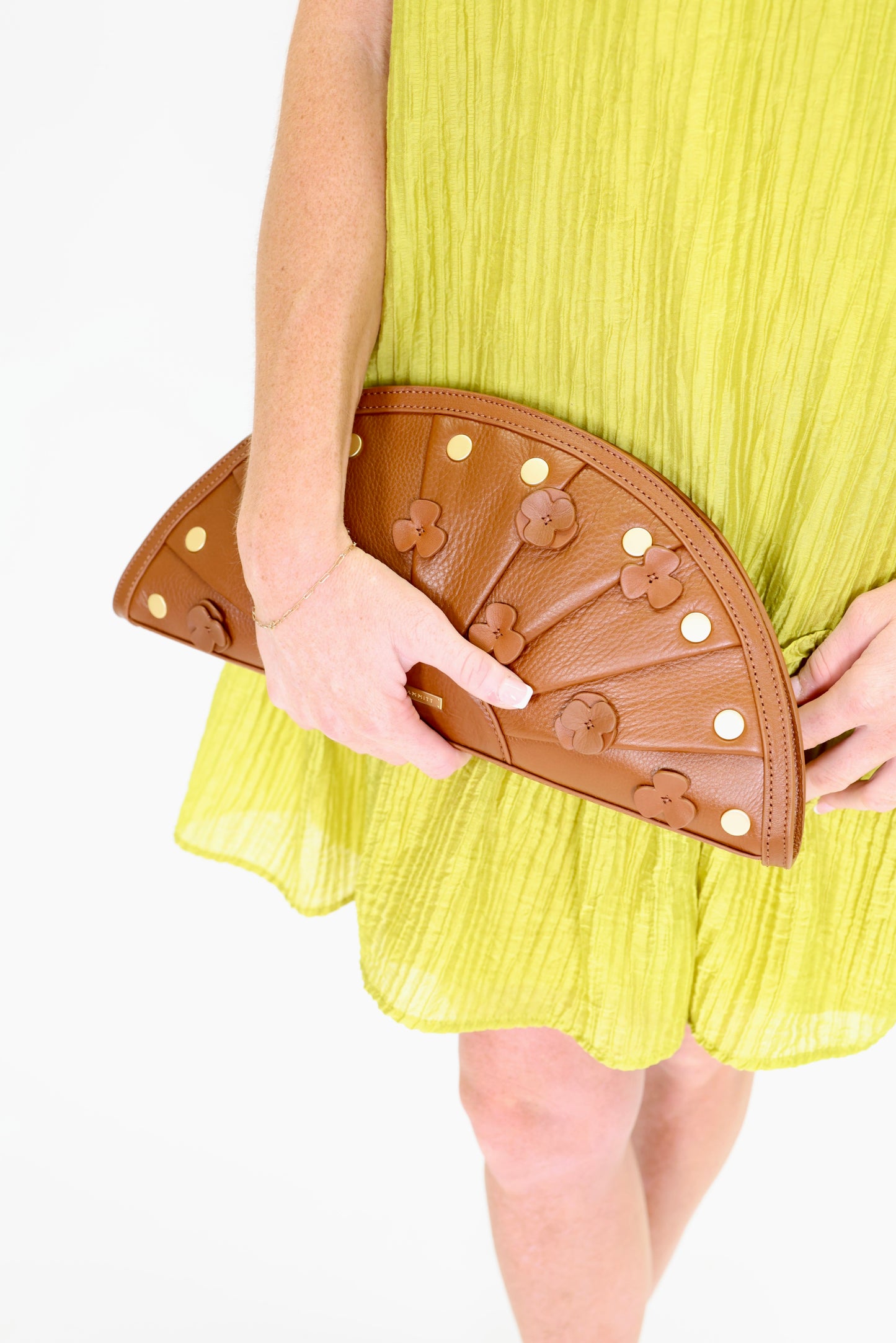 Shelley Sienna Flora/Brushed Gold Clutch