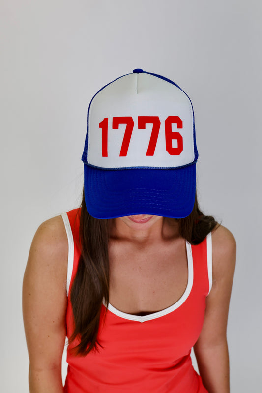 Vintage 1776 Royal Blue Foam Trucker