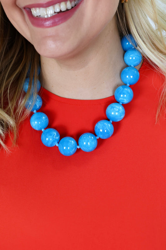 Marble Cobalt Blue Necklace