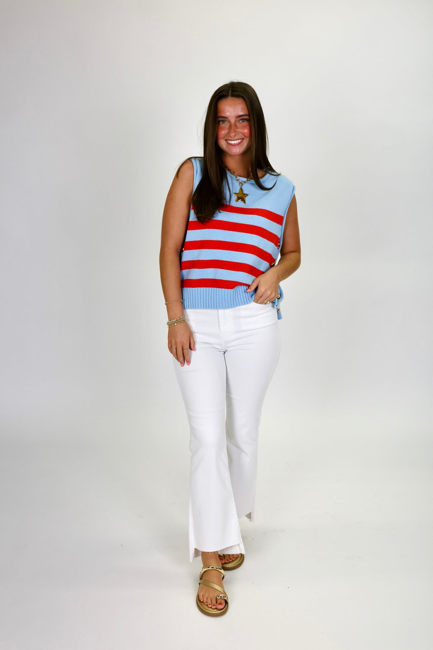 Happi White Cropped Flare Denim