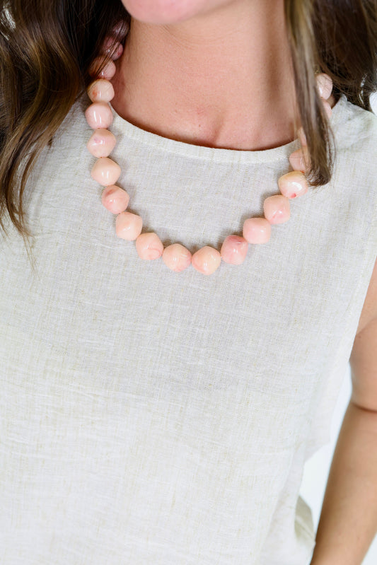 Rainbow Drip Peach Necklace