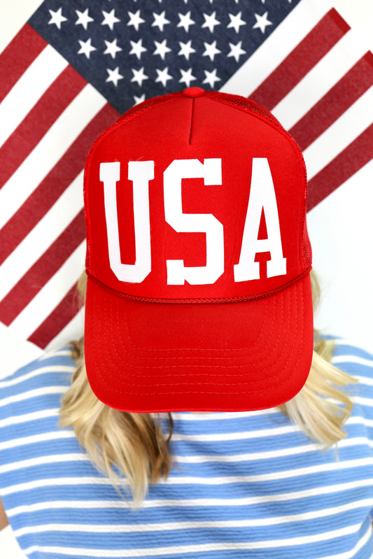 USA Red Foam Trucker
