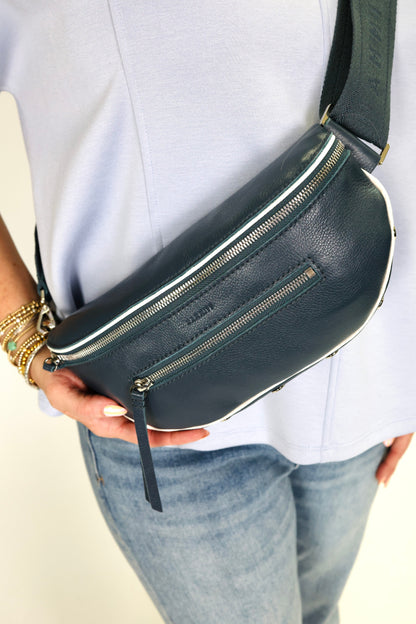 Charles Med Nautical Navy/Silver Crossbody