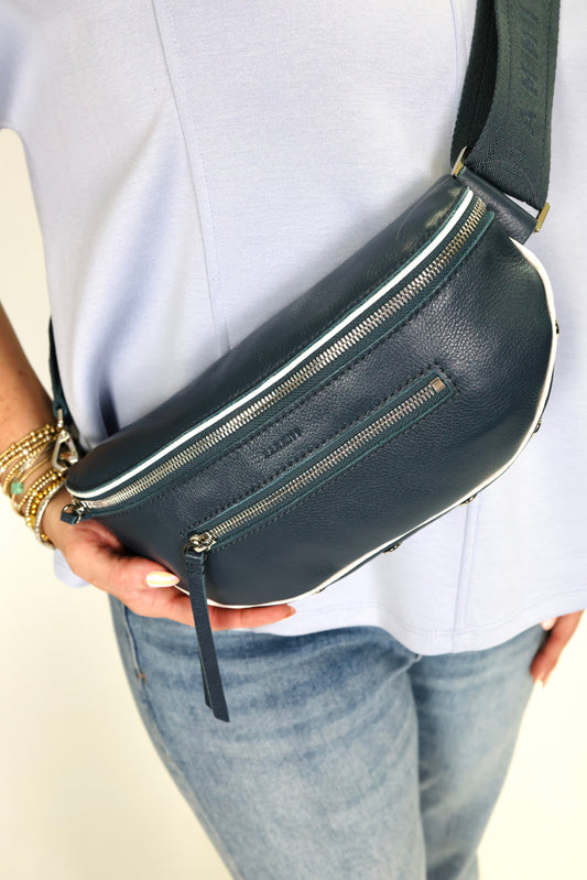 Charles Med Nautical Navy/Silver Crossbody