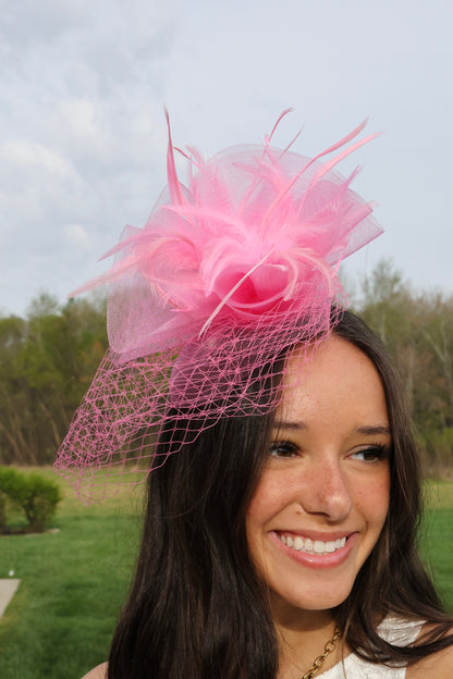 Racing Rose Fascinator